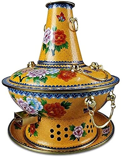 Olla caliente de estilo chino, Olla caliente de cobre de Beijing, Olla caliente de cobre puro, Olla caliente tradicional china, Olla caliente mongol, Olla caliente de cobre puro Cobre(32cm)
