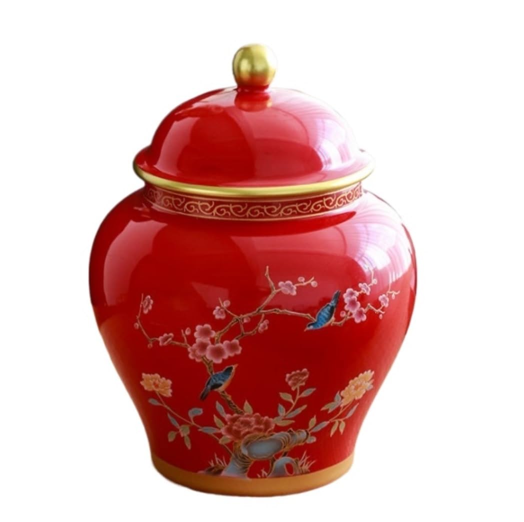 Sjdopulse B Decorative Jar Ginger Jar Vase Decor Ginger Jar Carved Lattice Decorative Temple Jar Ceramic White Ginger Jars For Home Decor Ginger Jars Storage Jar