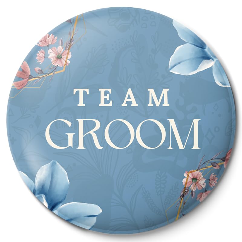 Cup of Joy Team Groom Badges | Wedding Groom Badges | Groom Brooch | Pin Button Badges | Badge for Wedding | Batches for, Bachelor Party, Reception Party and Events-picture-24