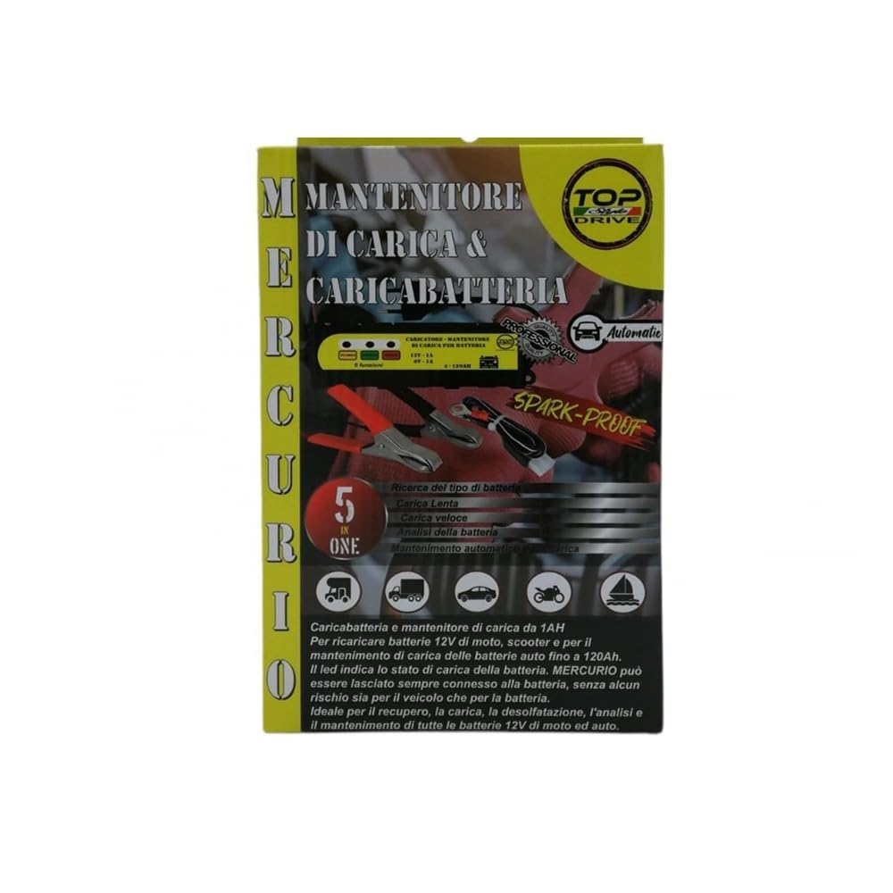 Caricabatteria 6v/12v per moto e scooter e mantenitore di carica per auto COMPATIBILE CON YAMAHA T-MAX 560 caricabatterie per batterie al piombo e gel fino a 120 Ah