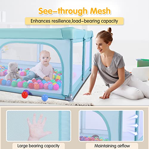 Baby Playpen Sailnovo Play Pens For Babies And Toddlers, Extra Large Play Yard For Baby Indoor & Outdoor Kids Activity Center, Sturdy Safety Baby Fence With Anti-Slip Sucker And Breathable Mesh #TOP4