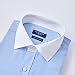 Year In Year Out French Cuff Wrinkle Free Dress Shirt for Men Regular Fit Long Sleeve Wrinkle Resistant Shirt(Blue White 172,M)