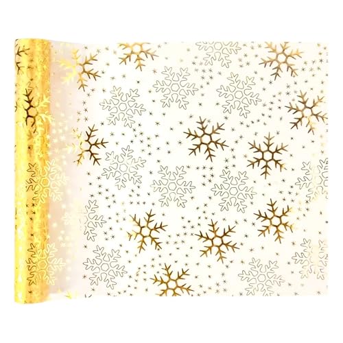 SEPWGUMD Decoração de mesa – caminho de mesa dourado para o Natal, caminho de mesa elegante, qualquer aniversário ou celebração