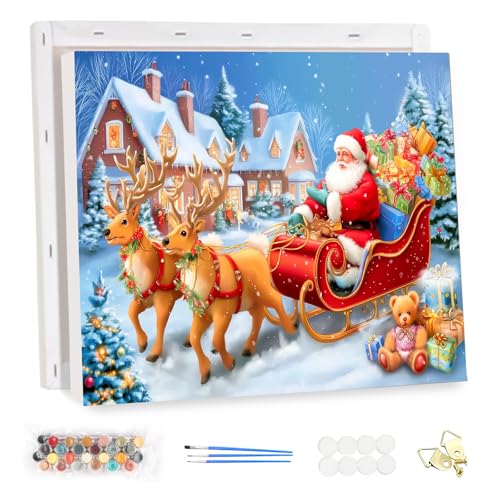 MEIYUDA Weihnachten Malen Nach Zahlen Erwachsene mit Rahmen,...