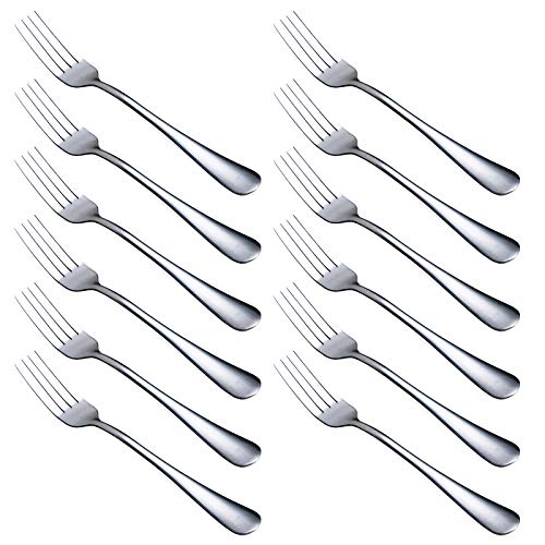 Z ZICOME Stainless Steel Forks Set Heavy Duty Utensils Flatware Forks, 8", 12 Pieces