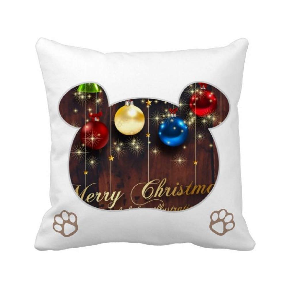 Housse de coussin de Noël ours et sapin, une idée cadeau idéale pour les fêtes