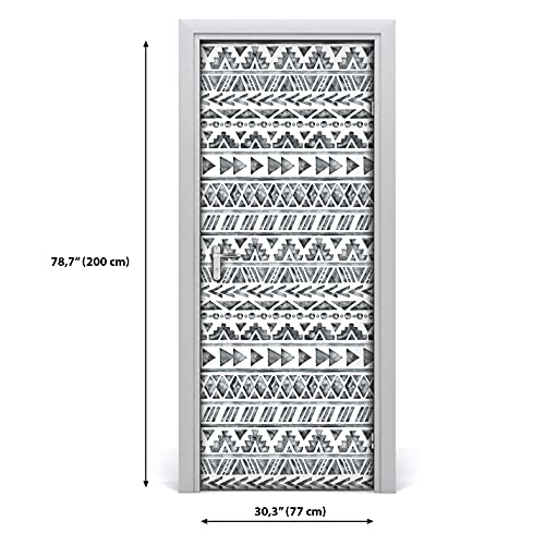 Sticker de porte imperméable lavable 77x200cm décoration adhésive durable