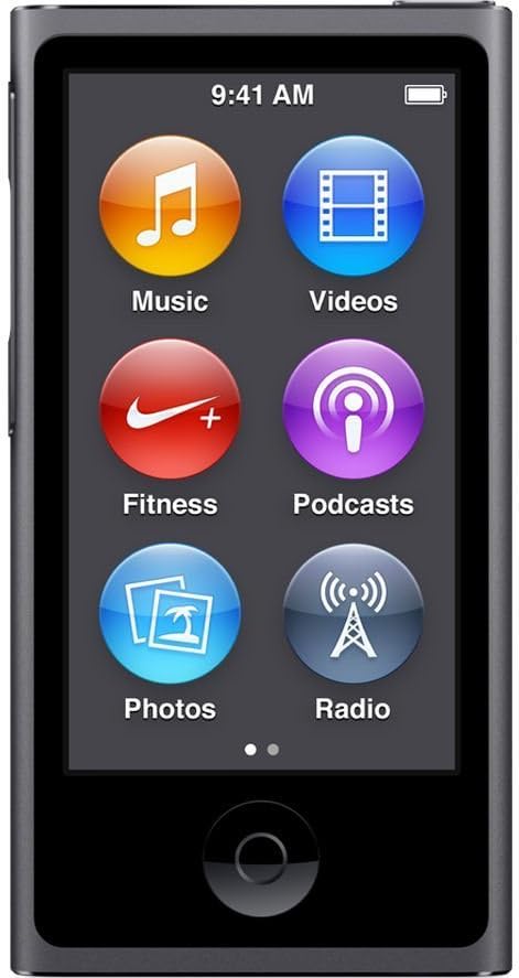 Music Player iPod Nano 7th Generation 16gb Space Grey Packaged in Plain White Box