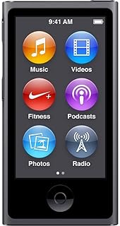 Lecteur de musique iPod Nano 7e génération 16 Go - Gris (Space Grey) - Livré dans une boîte blanche