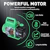 Bomba de vacío PB Motor Tech 4.5CFM con manómetro de 3 vías, verde | Bomba de una etapa 1/3 HP, manómetro de latón, con acopladores rápidos, dos llaves de paso, para R134A R12 R22 R502, AC automotriz/doméstico 6