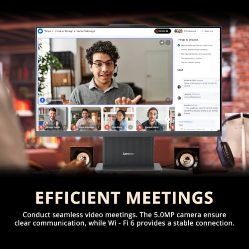 Image of Lenovo 27 inch FHD All-in-One Desktop, Intel 8-core i5-13420H up to 4.6GHz, 16GB DDR5, 2TB Storage (1TB SSD+1TB Docking Station), Intel UHD Graphics, Wi-Fi 6, Wireless Keyboard & Mouse, Win 11, Grey