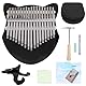 Kalimba Thumb Piano, Kalimba Crystal Shape Thumb Piano Kit 17 Key Beginner Music Instrument with Bag for decoration and practice(schwarz) Tasteninstrument