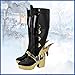 Helltaker Doctor Dottore Cosplay Shoes Fashion Long Black Boots for Halloween Carnival Party