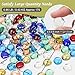 Yatinkim 0.95 LB Flat Marbles Mixed Color About 170 Pcs Flat Glass Beads Gems for Vase Fillers Stones Decorative Glass Pebbles Arts Crafts Table Scatter Fish Tank Aquarium Landscaping Decor