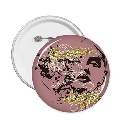 Badge bouton rond Graffiti Street Culture L'amour illustration Femme motif pins vêtement