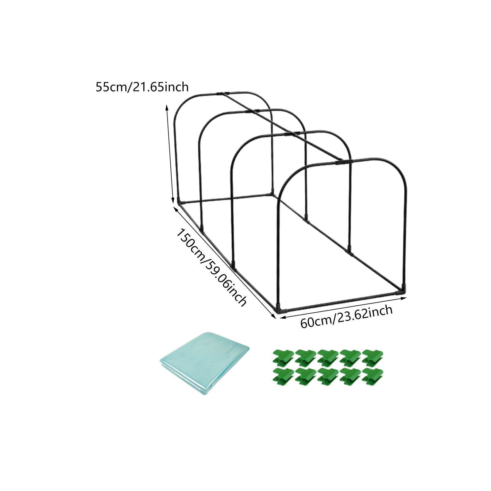 Mini serra portatile, serra calda da,Verde,lunghezza 150 cm | freddo, gelo, facile da montare, con buon effetto di conservazione del calore, piccola da giardino esterna