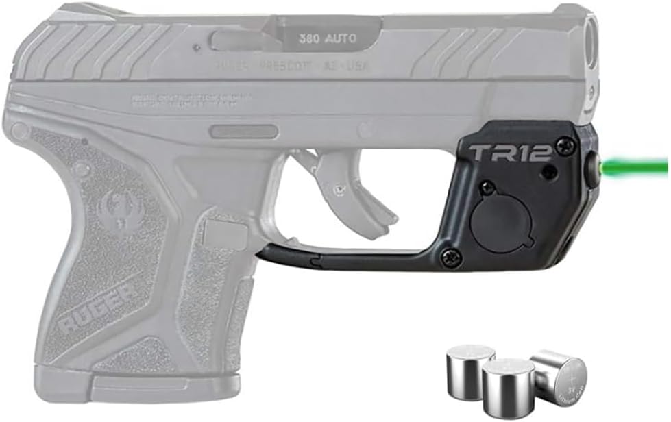 Green Laser Sight Kit for the Ruger LCP II (LCP 2) that Includes the ArmaLaser TR12-G / TR12G / TR12Gs Green Laser Sight, Plus 2 Extra Batteries. FDA Class IIIA Laser Sight