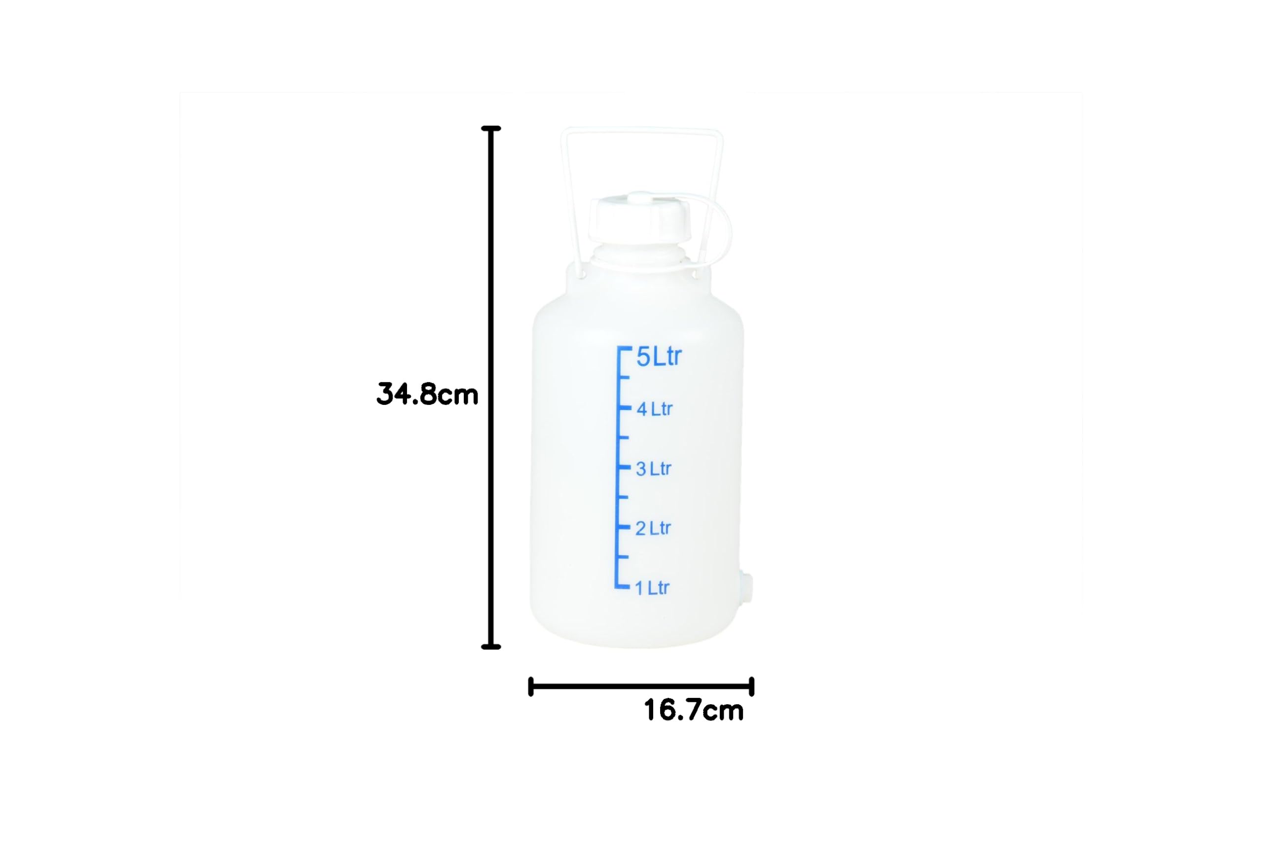 hünersdorff Barattolo/serbatoio da 5 litri con scala graduata Con protezione UV, colore naturale