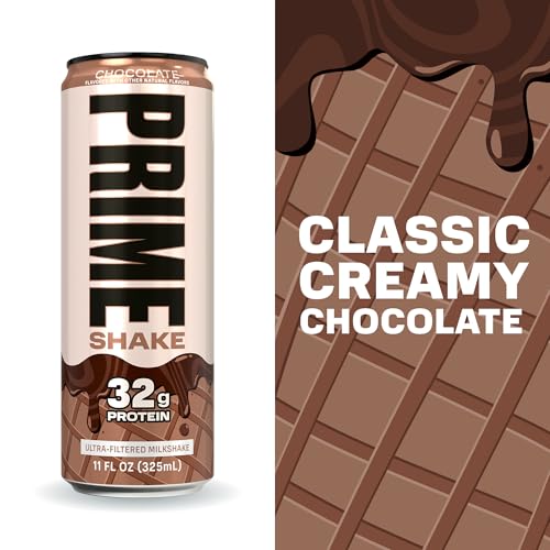 Image of PRIME Shakes, Chocolate, 32g Protein Shake for Muscle Support & Recovery, Ultra-Filtered Milk, Lactose Free, Low Sugar, Low Calorie, Ready to Drink, 11 fl oz, 12 Pack
