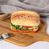 Drivstraw Künstliches Hamburger-Modell für Bäckerei-Display Requisite – realistische PU-Lebensmittel-Nachbildung, Dekoration, 17 x 6,5 x 7,5 cm, nicht essbarer simulierter Burger für Geschäft, Café