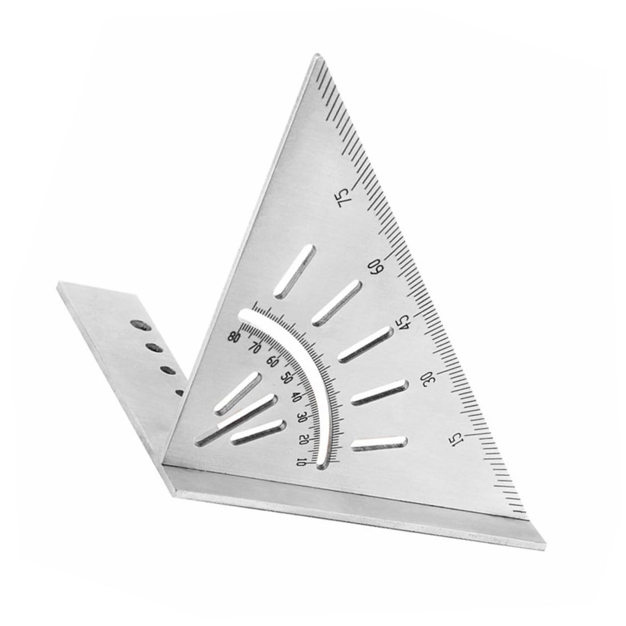 1Pc Stainless Steel Woodworking Measuring Tool Ruler with Angles for Accurate Marking and Measurement for Carpentry and Home Projects