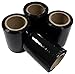Produktbild 4 x Pack Stretch Verpackungsrolle Schwarz von Net4Client - Paket Verpackung Boxen Wrap Frischhaltefolie Stretch Rollen Schnelle Starke Verpackung Paket 100mm 150m 23m
