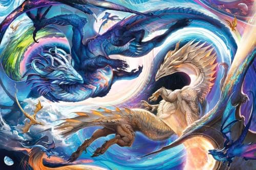 Ravensburger - Dragones Día y Noche - Rompecabezas de 5000 Piezas - Dragones Mágicos y Míticos en Detalle Vibrante - Enmarcable - Calidad Premium - Rompecabezas para Adultos miniatura 3