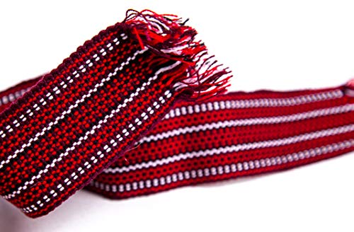 Ukraine Hand Woven Homespun Hutsul Belt Burgundy Red KRAYKA 5cm for Vyshyvanka4