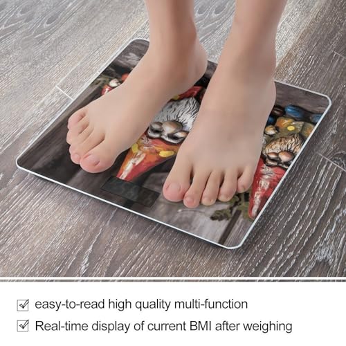 Báscula digital para baño Colorful Gnomes con plataforma amplia miniatura 5