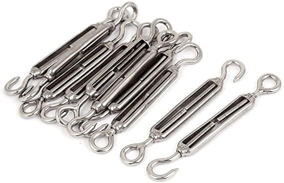 Stainless Steel 304 Turnbuckle Hook and Eye Light Duty Wire Rope Tension (M5, pack of 20) (B07VM67VT6) Amazon Price History, Amazon Price Tracker