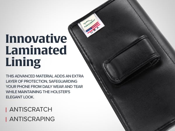 Turtleback Belt Case Designed For IPhone 11 (2019) And IPhone XR (2018) Vertical Holster Black Leather Pouch With Heavy Duty Rot - View #12