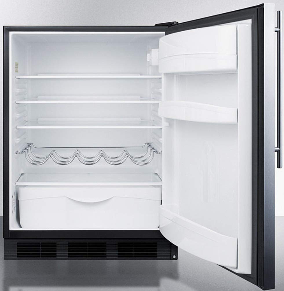 Summit Ff63bkbisshv 24" Compact Refrigerator In Stainless Steel on Fridge.com - View 3