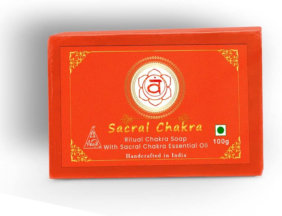 Anshil Sacral Chakra Bath Soap || Aromatherapy || Natural ingredients,Chakra balancing soap 100g (Pack of 3)[GET FREE SURPRISE GIFT WITH EVERY ORDER]