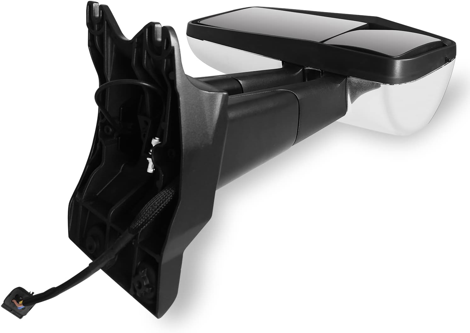 Replacement for Kenworth T680 T880 Door Mirror Assembly Heated Defrost Motorized Rear View Mirror Assembly with Arm Replacement for Kenworth T880 T680 Passenger Side/Right Side RH (Chrome)