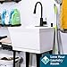 VETTA White Utility Sink Laundry Tub With High Arc Black Faucet By VETTA JS Jackson - Pull Down Sprayer Spout, Heavy Duty Slop Sinks For Washing Room, Basement, Garage, or Shop, Free Standing Tubs