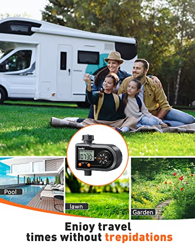 Rainpoint Sprinkler Timer, Hose Timer With 3 Individual Programs, Water Timer For Garden Hose Faucet, Programmable Automatic/Manual Irrigation System, For Specific Days Or Daily Outdoor Lawn Watering #TOP5
