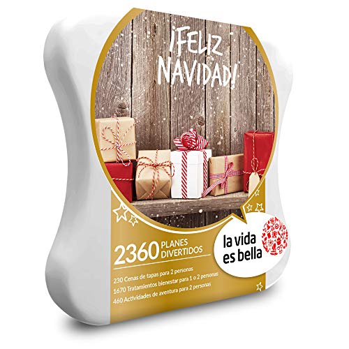 Smartbox La Vida es Bella - Caja Regalo - ¡Feliz Navidad! - 2360 Planes como tratamientos de Bienestar, cenas de Tapas o Actividades de Aventura