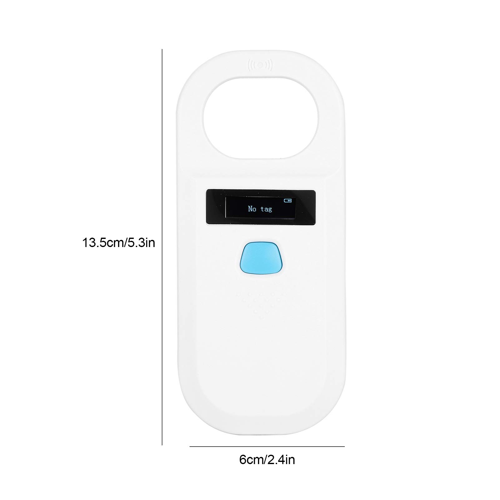 Junlucki Lecteur d'identification d'identité, Scanner de Puce Sensible aux Animaux de Compagnie USB Tenu dans la Main, Cheval Portable pour étiquette