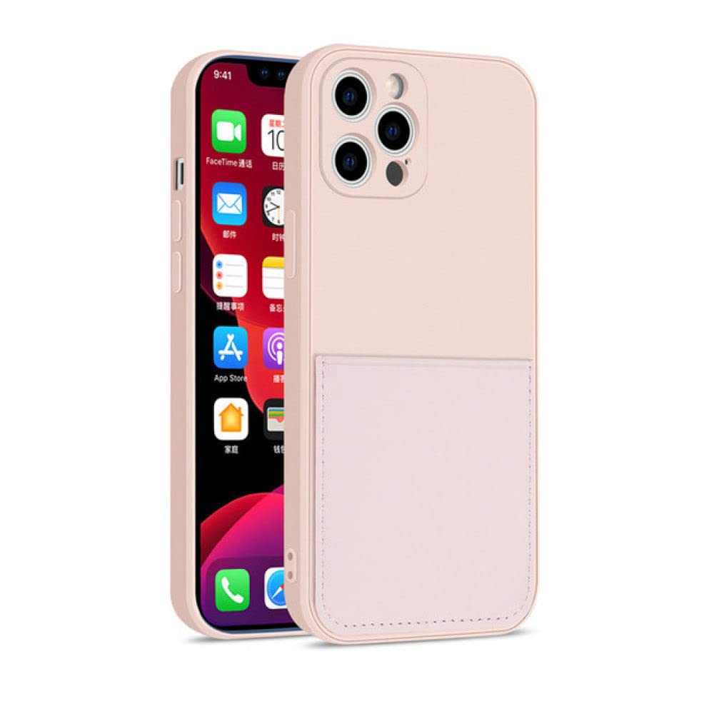 Caseative Cover Ibrida Per IPhone Con Portacarte - Color Caramella Trasparente - Antiurto Morbida - Rosa, Per IPhone 12 Pro