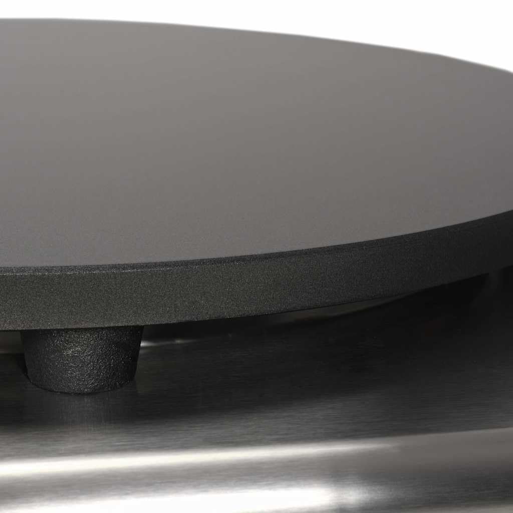 Crepiera elettrica da 40 cm di diametro, 3000 W, con alloggiamento in acciaio inox e regolatore di temperatura