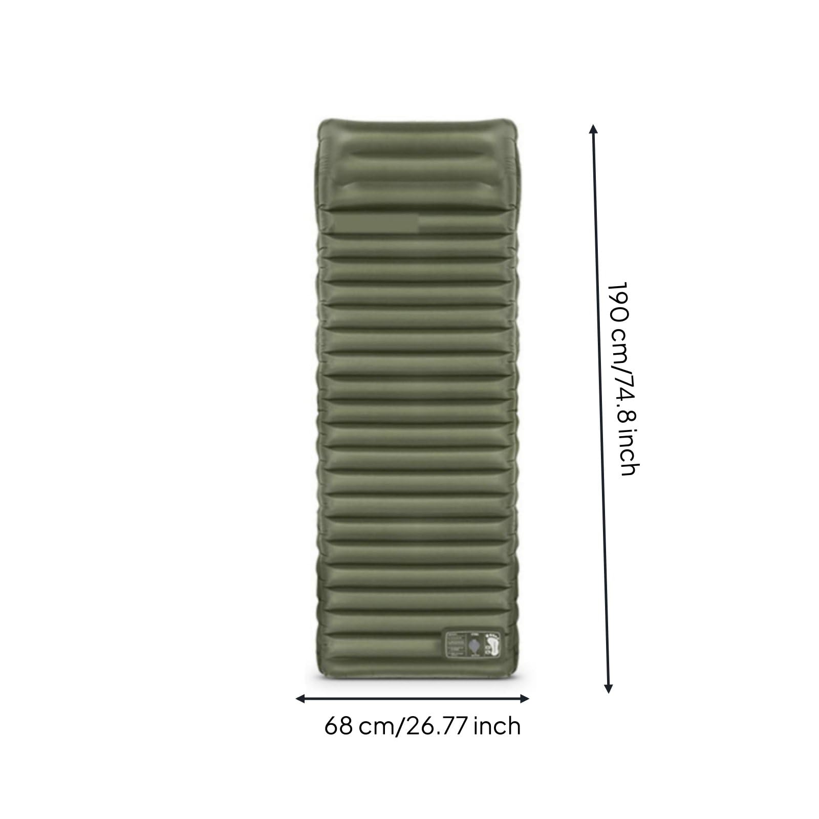 Matelas Gonflable de Camping TPU Matelas Autogonflant Imperméable Tapis de Couchage Portable pour Plage