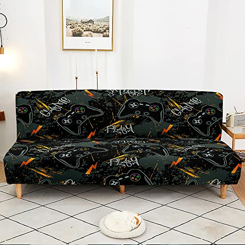 DOTBUY-Shop Housse de Canape Clic Clac Extensible Housse de Canapé-lit Housse de Canapé sans Bras, Console de Jeu Game Spandex Universel Antidérapante...