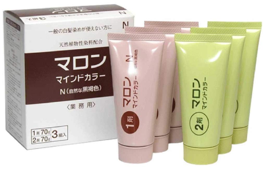 Amazon | 【×2箱】マロン マインドカラー N:自然な黒褐色 業務用 3ペア(1剤・2剤)入 ・2箱合計6ペア | マロン | 白髪染め 通販