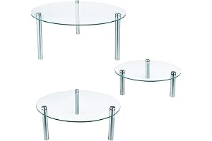 Stunning 3-Tiered Tempered Glass Cake Stand Set - Perfect for Displaying Your...
