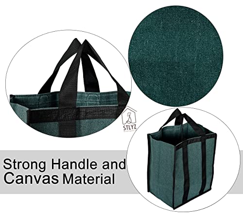 Image of Medium Heavy Duty Canvas Grocery Bag (Thela) | Reusable Shopping Tote Bag for Vegetables, Groceries & Lunch Carry | Durable Cloth Market Bag with Strong Handles | 12 x 9 x 14.5 Inches