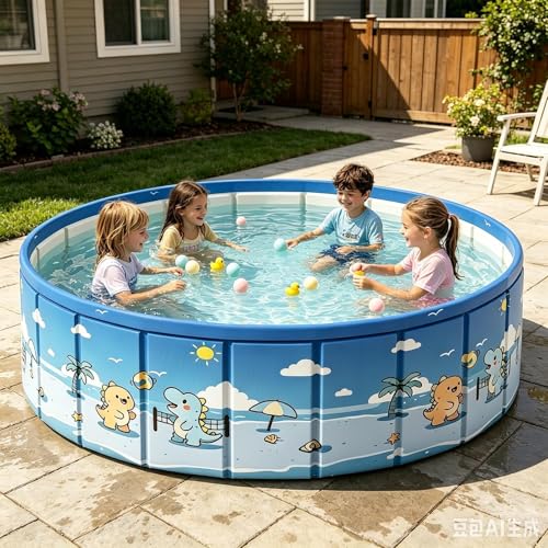 Piscine pliable extérieure avec tuyau de vidange pour jardin - 3
