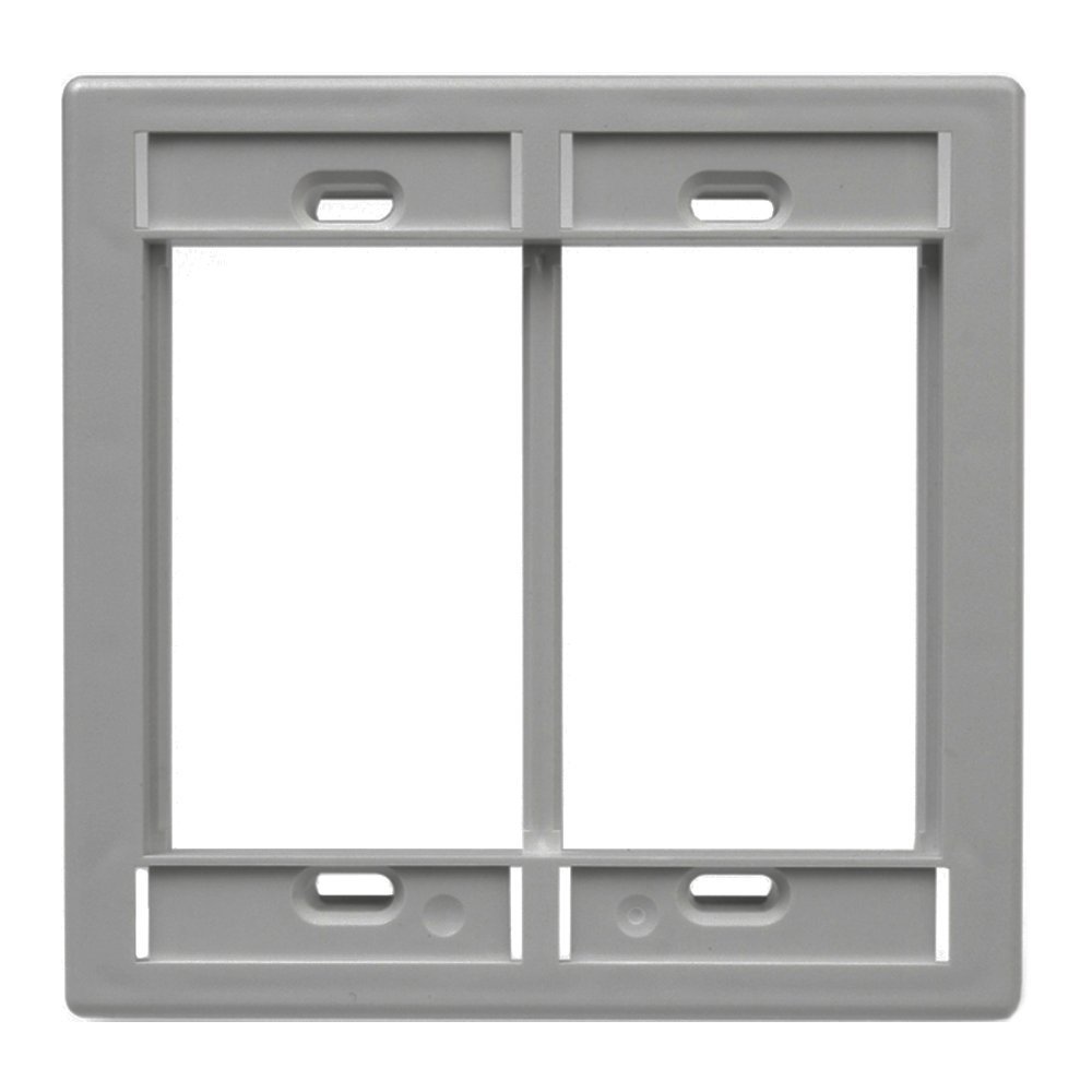 Placa de pared MOS Leviton 41290-sme con ventanas ID para organizar conexiones de red