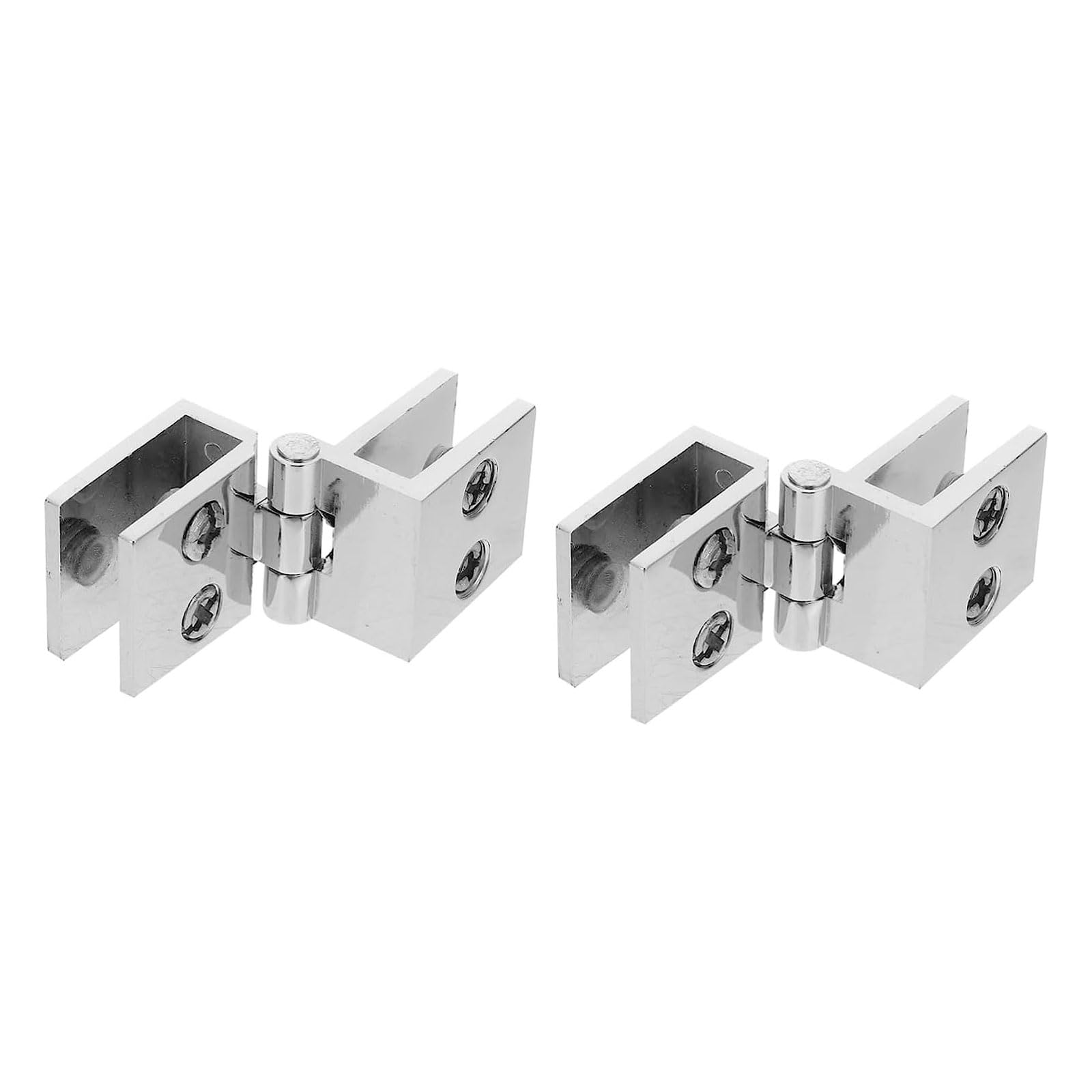 Nviusdsj One Color Hinges, Bathroom Clamp,90 Degree Glass Door Bathrooms Stainless Steel 304 Hinge, Fixing Clip, Double-Sided Tempered