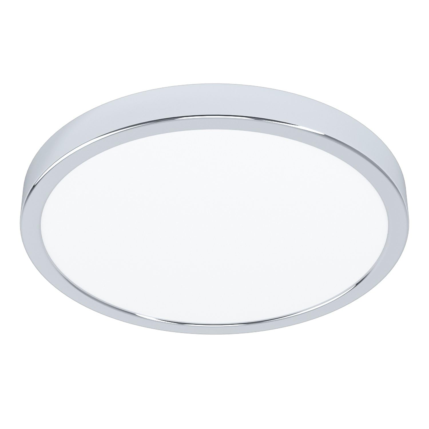 Eglo Chrome, White Connect.z Smart-Home Led Bathroom Ceiling Light Fueva 6-Z, Ø 27.8 Cm, Zigbee, Matter, App & Voice Control Alexa, Warm To Cool White, Rgb, Dimmable Lamp, Chrome, Ip44