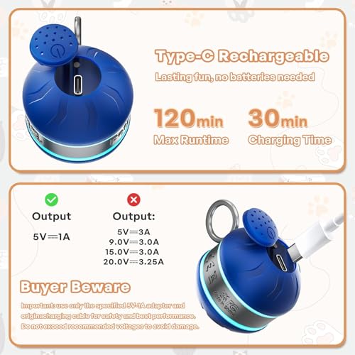 Jouet automatique pour chat intelligent rechargeable Type-C avec queue amovible - 7